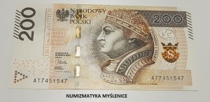 200 zł  2015 r  RADAR  AT 7451547  St. 1 /UNC  /  
