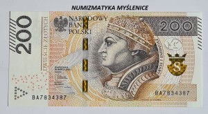 200 zł  2015 r SUPER RADAR  BA 7834387 St. 1 / UNC /