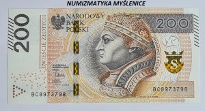 200 zł  2015 r SUPER RADAR  BC 8973798 St. 1 / UNC /