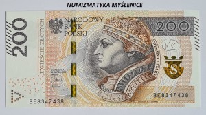 200 zł  2015 r SUPER RADAR  BE 8347438 St. 1 / UNC /