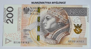 200 zł  2015 r SUPER RADAR  BD 3614163 St. 1 / UNC /