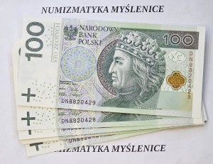 100 zł 2012 r. SERIA  DN 8820...  ST.1 / UNC  /