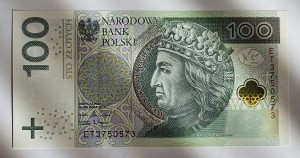 100 zł  2018 r SUPER RADAR ES 0702070 St. 1 / UNC /    