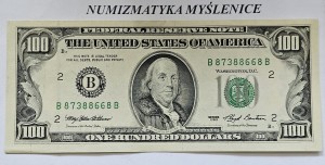 100 DOLARÓW  1993 SER. B 87388668   - /ŁADNY STAN/ - RARE !