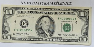 100 DOLARÓW 1993 r F 41209059 A  /STAN ŁADNY/