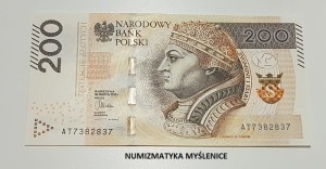 200 zł  2015 r SUPER RADAR  AT 7382837  St./ 1 UNC /