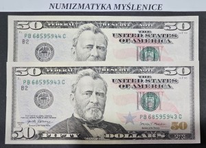 50  DOLARÓW 2017 SERIES A   PB 68595944 C