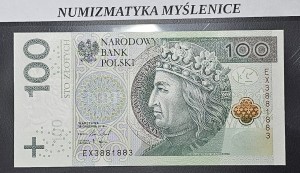 100 zł  2018 r SUPER RADAR EX 3881883  ST 1/UNC   