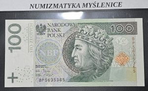 100 zł  2012 r SUPER RADAR  BP 5635365 / ST 1/UNC  /