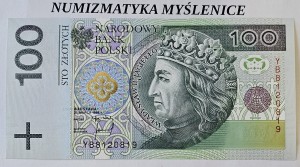 100 zł 1994 r Seria zastępcza YB 8120819/St. 1 UNC  /