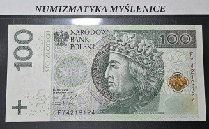 100 zł  2018 r SUPER RADAR   FG 4219124  /ST1/UNC/