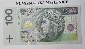100 zł 1994 r Seria zastępcza YI 6439602 /St. 1 UNC  /    