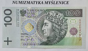  100 zł 1994 r Seria GX 2541617 st.1 /UNC/ 