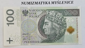 100 zł  2018 r SUPER RADAR   FE 2200022 /DWU CYFROWY !/