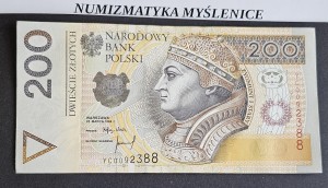 200 ZŁ YC 0092388 - 1994 r RZADKA SERIA ZASTĘPCZA  /UNC-/  