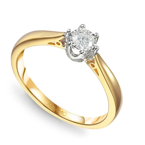 Pierścionek z diamentem Adiamo 0,19ct.webp