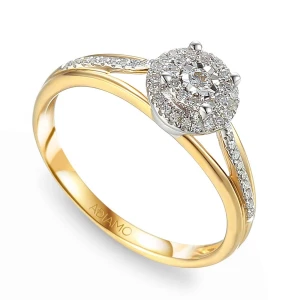 Pierścionek z diamentami R55167 YW 