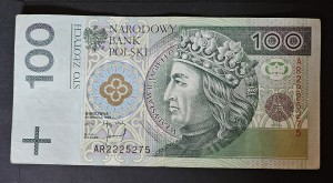  100 zł 1994 r Seria AR 2225275 - /DRUK LONDYN - RZADKA/ 