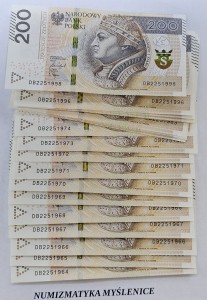 URODZINY ? DB 22 5 1970  BANKNOT 200 ZŁ Oryginał -/ Super prezent /         