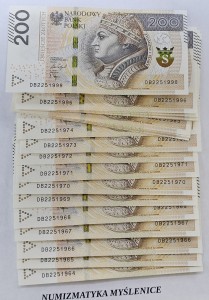 URODZINY ? DB 22 5 1966  BANKNOT 200 ZŁ Oryginał -/ Super prezent /         