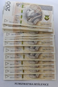 URODZINY ? DB 22 6 1989  BANKNOT 200 ZŁ Oryginał -/ Super prezent /       