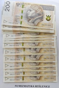 URODZINY ? DB 22 6 1977  BANKNOT 200 ZŁ Oryginał -/ Super prezent /         