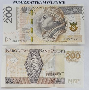 URODZINY ? DB 22 7 1961  BANKNOT 200 ZŁ Oryginał -/ Super prezent /          