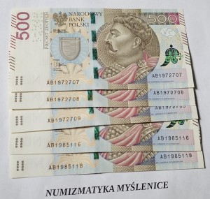 URODZINY ? AB 1972 7 07 BANKNOT 500 ZŁ Oryginał -/ Super prezent /        