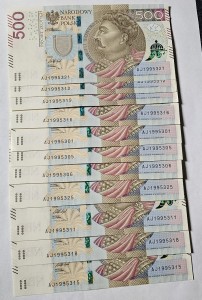 URODZINY ? AB 1972 7 03 BANKNOT 500 ZŁ Oryginał -/ Super prezent /        