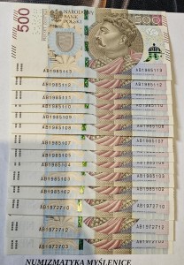 URODZINY ? AB 1972 7 12 BANKNOT 500 ZŁ Oryginał -/ Super prezent /         