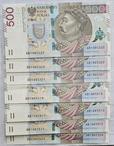 URODZINY ? 1985 3 22 BANKNOT 500 ZŁ Oryginał -/ Super prezent /   
