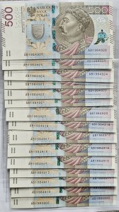 URODZINY ? 1984 9 15 BANKNOT 500 ZŁ Oryginał -/ Super prezent /       