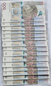 URODZINY ? 1984 9 24 BANKNOT 500 ZŁ Oryginał -/ Super prezent /       )