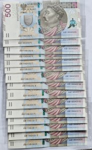 URODZINY ? 1984 9 21 BANKNOT 500 ZŁ Oryginał -/ Super prezent /       