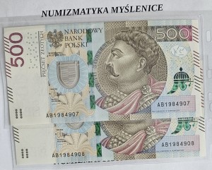 URODZINY ? 1984 9 08 BANKNOT 500 ZŁ Oryginał -/ Super prezent /     