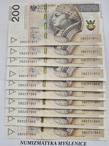 URODZINY ? DB 22 5 1966 BANKNOT 200 ZŁ Oryginał -/ Super prezent /                                                        