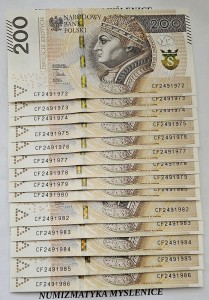 URODZINY ?   CF 24 9 1986 BANKNOT 200 ZŁ Oryginał -/ Super prezent /                                                                                                              
