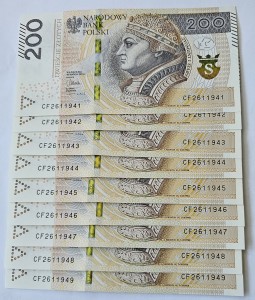 URODZINY ? CF 26 1 1946 BANKNOT 200 ZŁ Oryginał -/ Super prezent /                        