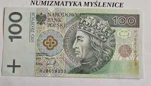  100 zł 1994 r Seria HJ 8616303 / ST 1-/2+ /